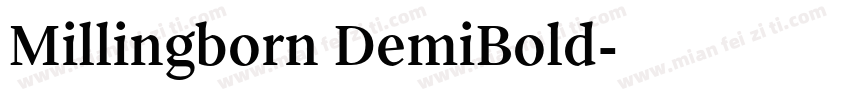 Millingborn DemiBold字体转换